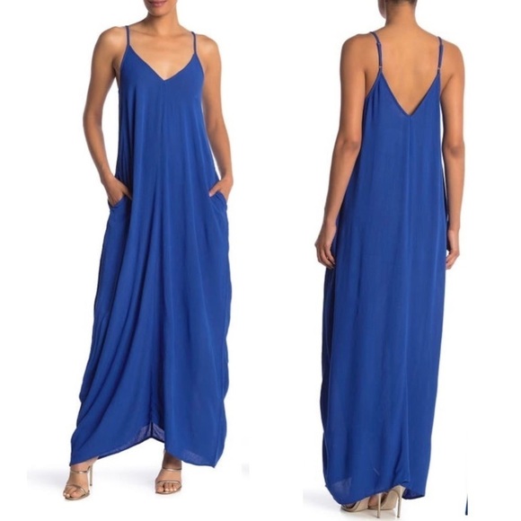 💋NWT LOVESTITCH Boho Flowing Gauze Maxi Slip Dress - Picture 1 of 11